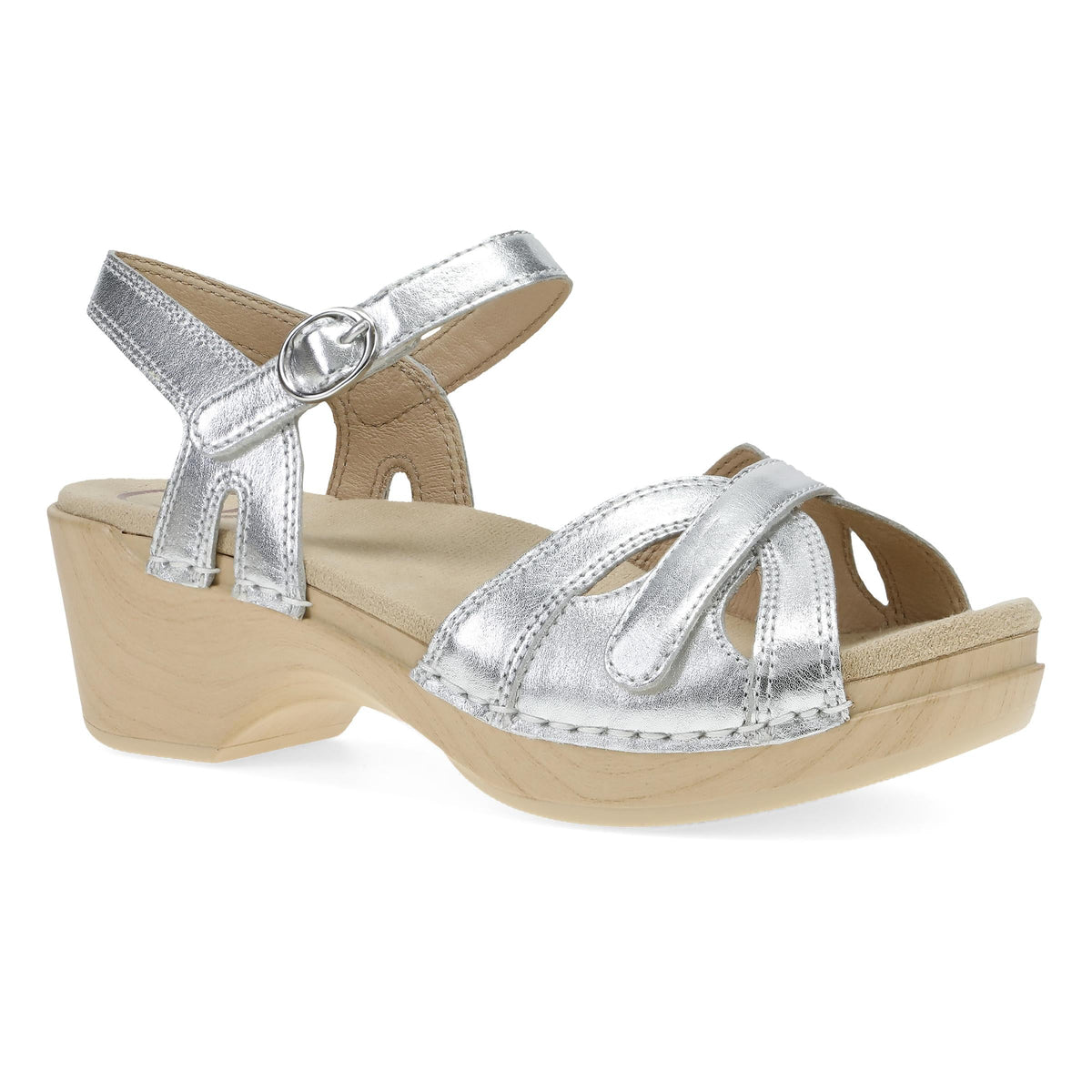 Silver Metallic Sandal,36
