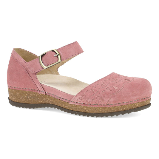 Dansko Featured | Mae Ash Rose Embroidered Suede