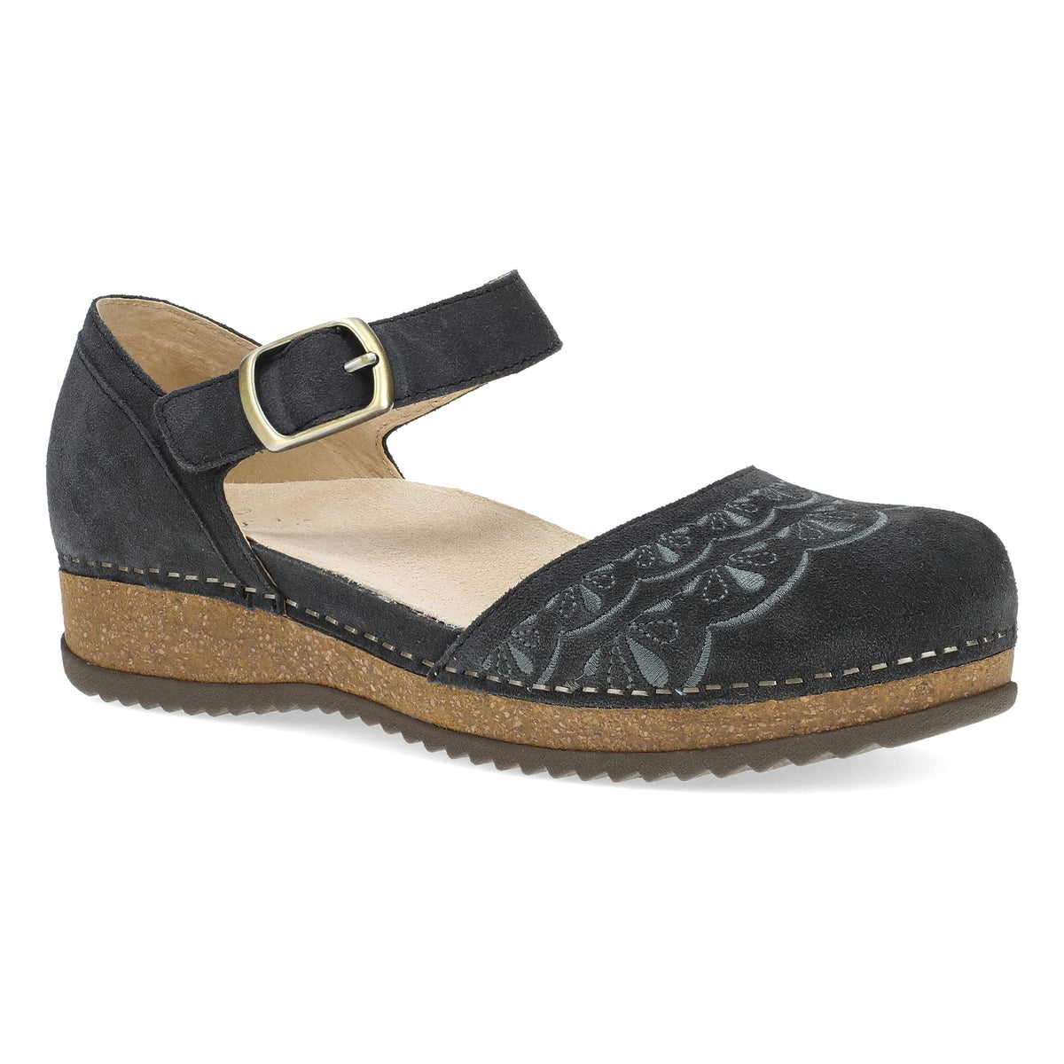 Dansko Exclusive | Mae Charcoal Embroidered Suede