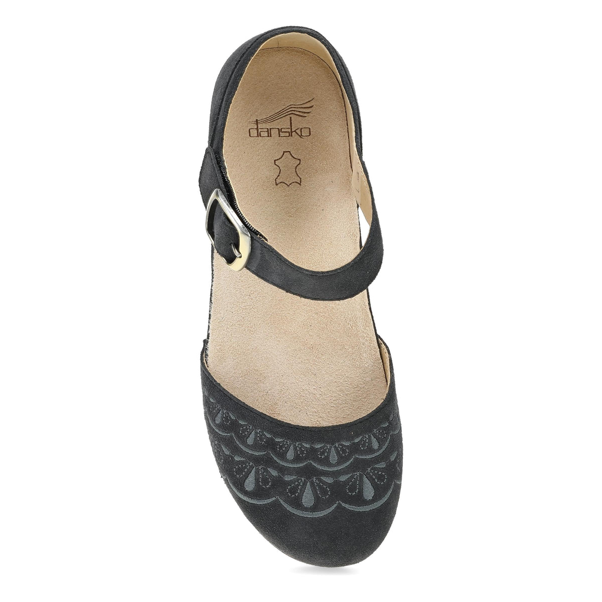 Dansko Exclusive | Mae Charcoal Embroidered Suede