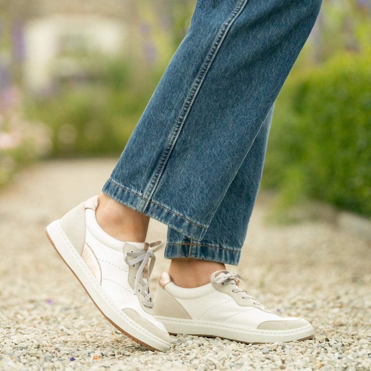 Dansko Discount | Josey White/Rose Gold Nappa