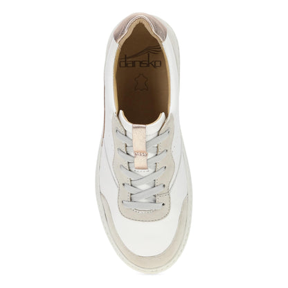 Dansko Discount | Josey White/Rose Gold Nappa