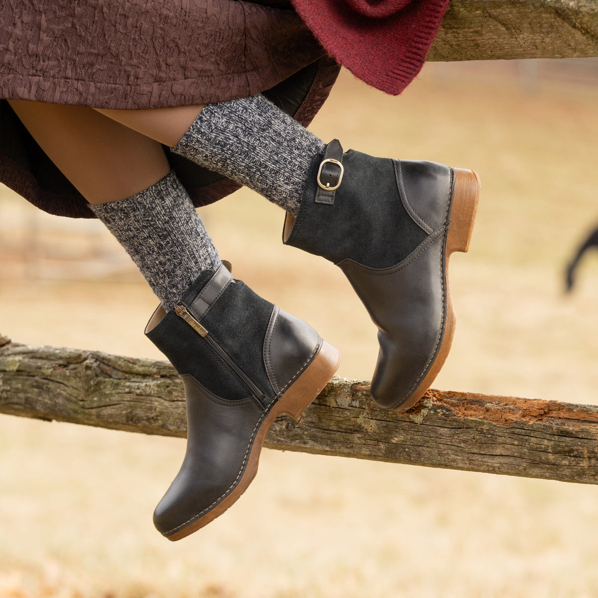 Dansko Exclusive | Monique Black Burnished Calf