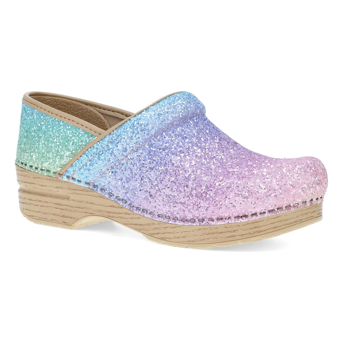 Dansko New | Wide Pro Pastel Rainbow Glitter