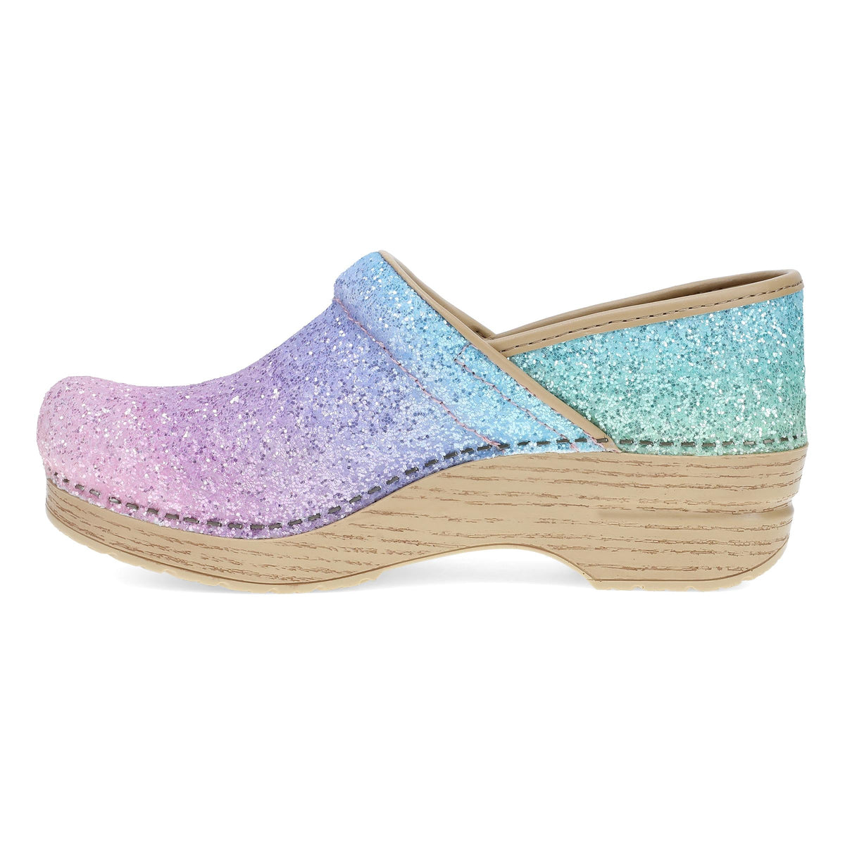 Dansko New | Wide Pro Pastel Rainbow Glitter