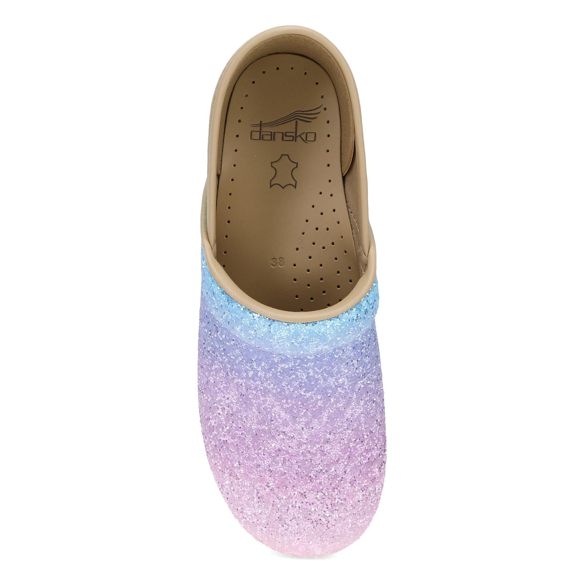 Dansko New | Wide Pro Pastel Rainbow Glitter