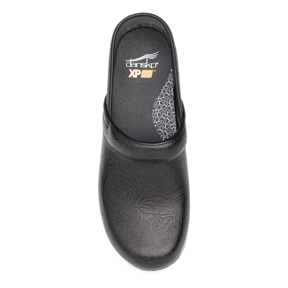 Dansko Recommended | Wide XP 2.0 Black Floral Tooled
