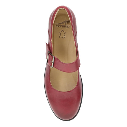 Dansko Classic | Collette Wide Red Burnished Nubuck