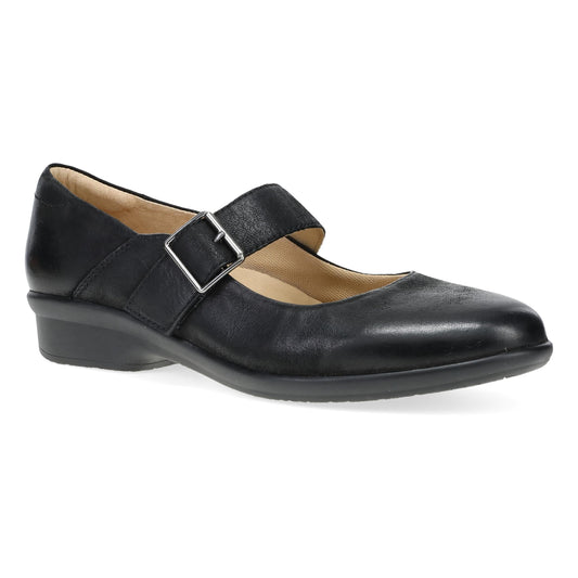 Dansko Best Seller | Collette Wide Black Burnished Nubuck
