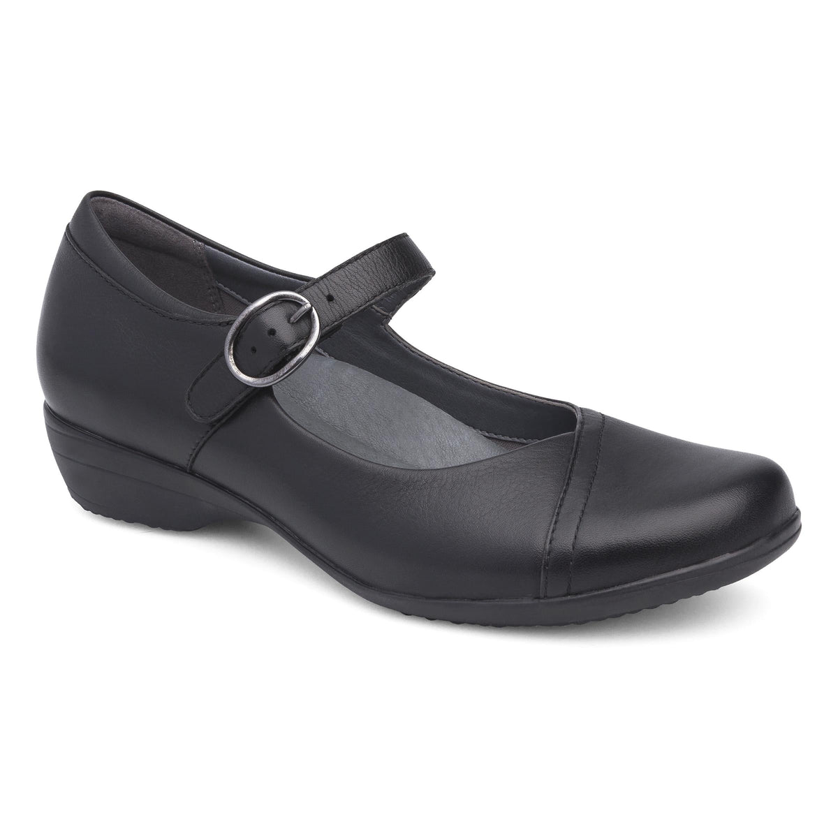 Dansko Essential | Fawna Wide Black Milled Nappa