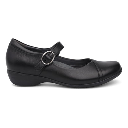 Dansko Essential | Fawna Wide Black Milled Nappa
