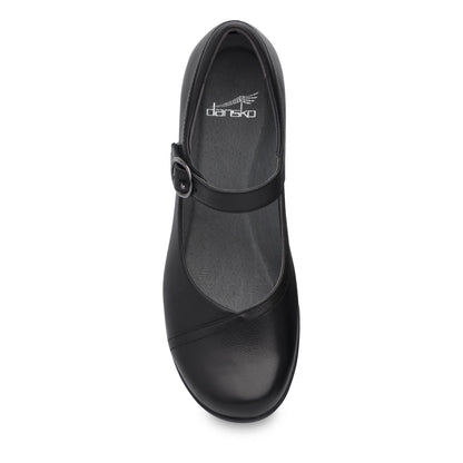 Dansko Essential | Fawna Wide Black Milled Nappa