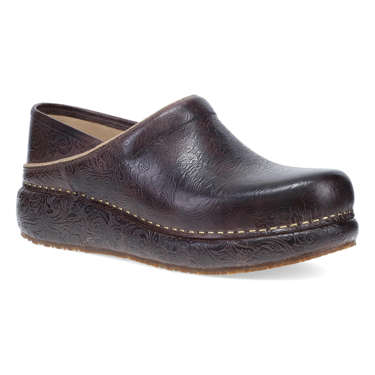 Dansko Classic | Platform Pro Brown Tooled