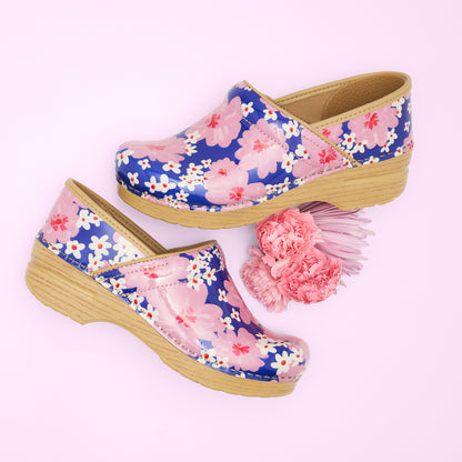 Dansko Hot Sale | Wide Pro Pink Bloom Patent