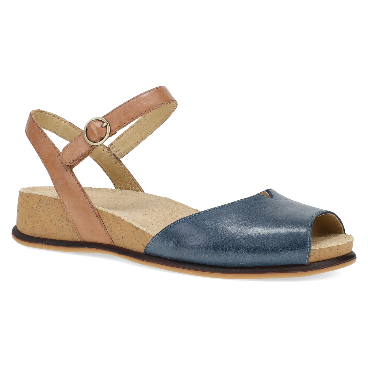 Dansko Essential | Cass Blue/Tan Leather