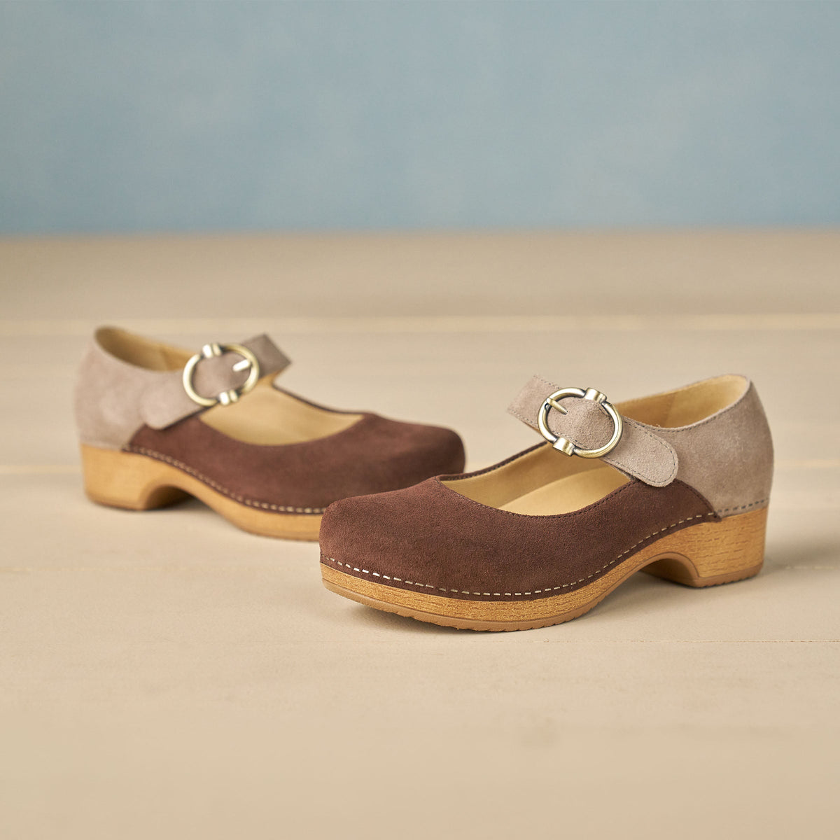 Dansko Essential | Bonny Mary Jane Chocolate/Taupe