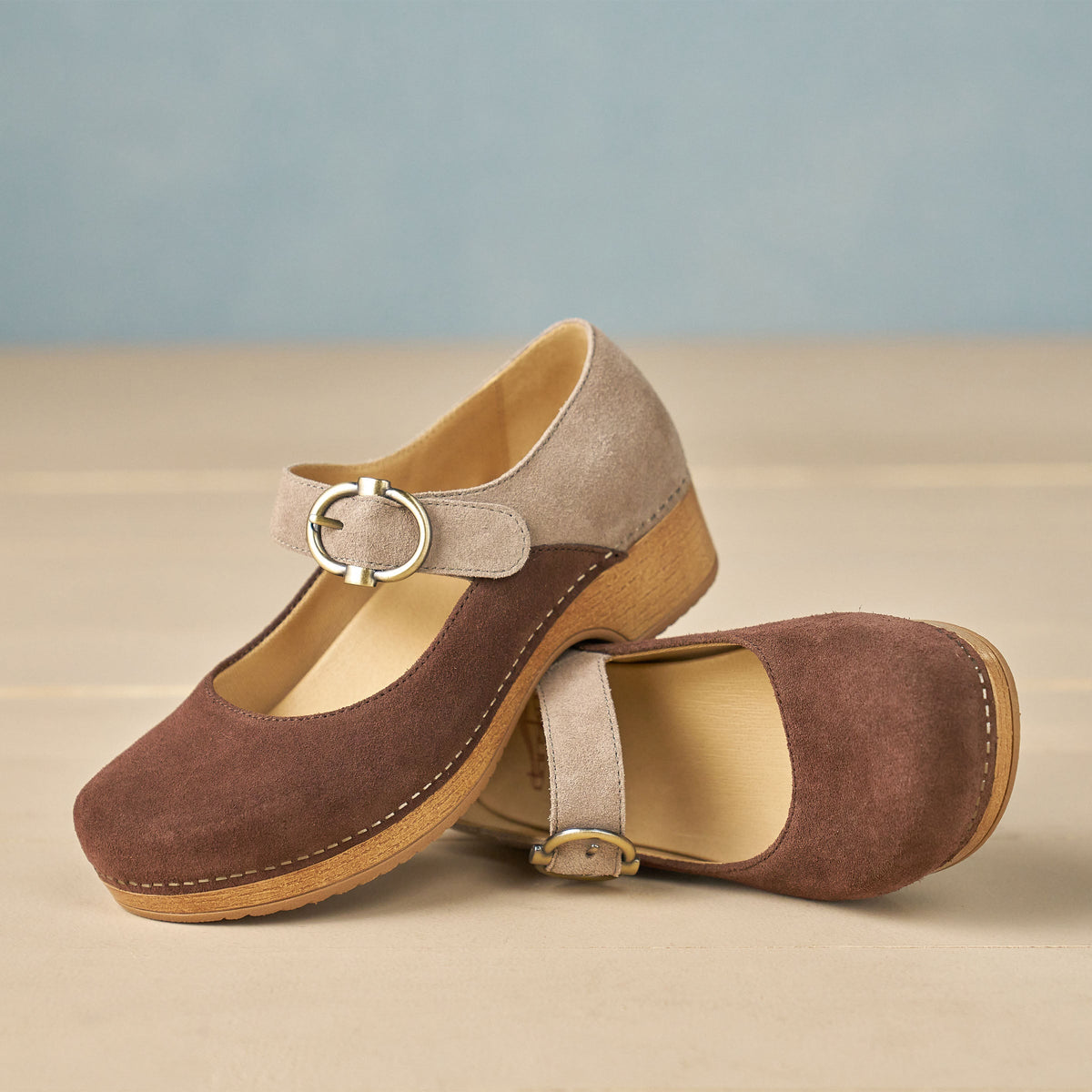 Dansko Essential | Bonny Mary Jane Chocolate/Taupe