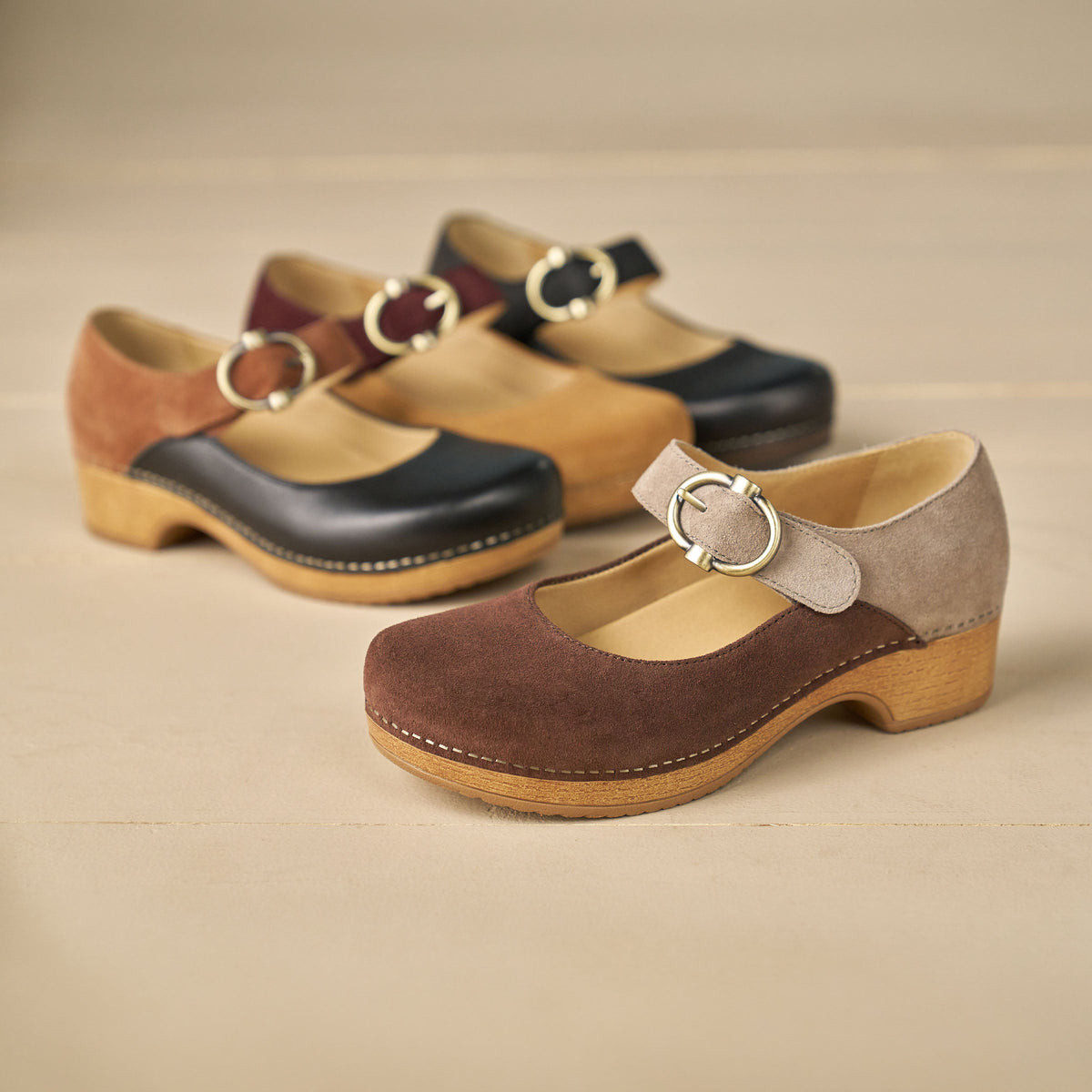 Dansko Essential | Bonny Mary Jane Chocolate/Taupe