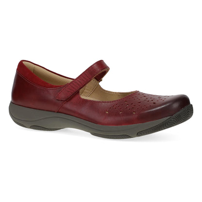 Dansko Trusted | Stacy Wide Red Waxy Burnished