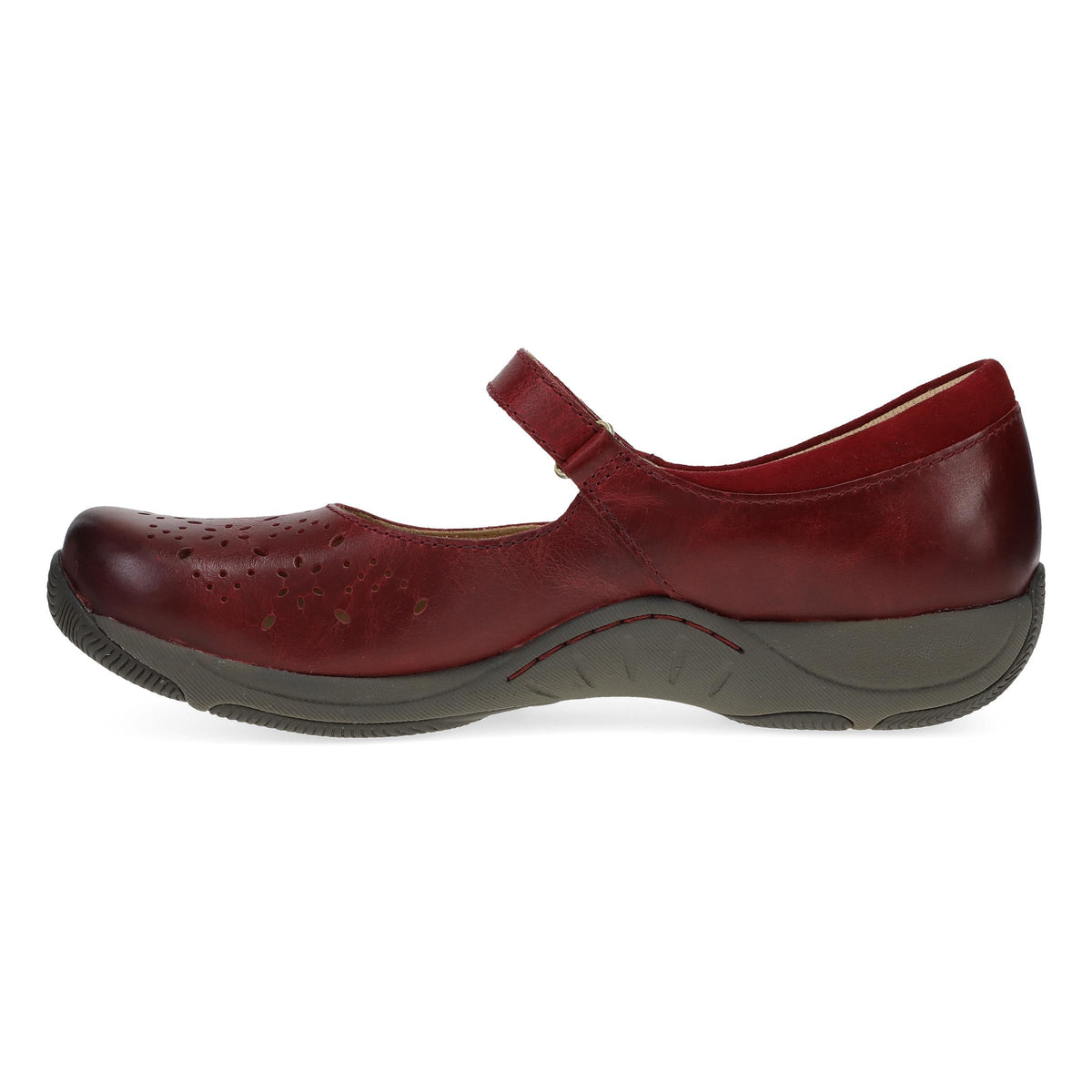 Dansko Trusted | Stacy Wide Red Waxy Burnished