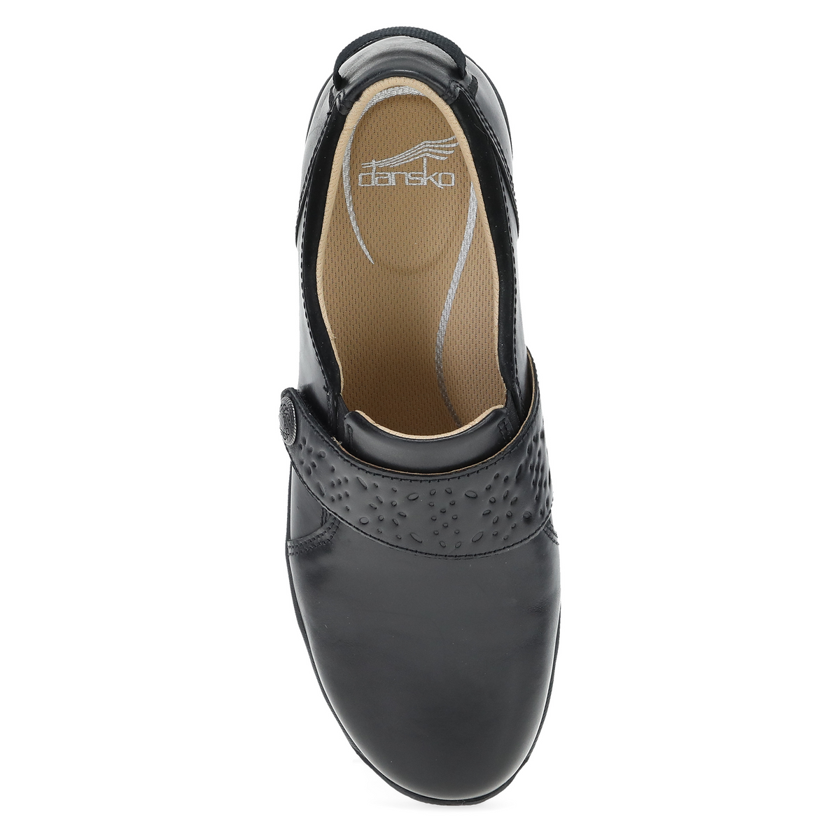 Dansko Premium | Sallie Wide Black Waxy Burnished