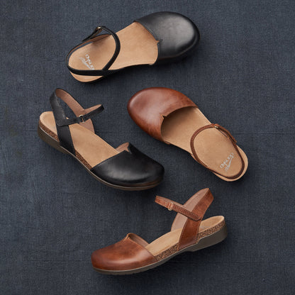 Dansko Hot Sale | Rowan Wide Black Waxy Burnished
