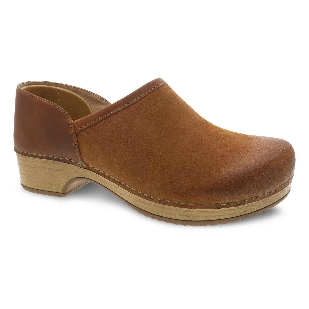 Dansko Featured | Brenna Tan Burnished Suede