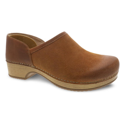 Dansko Featured | Brenna Tan Burnished Suede