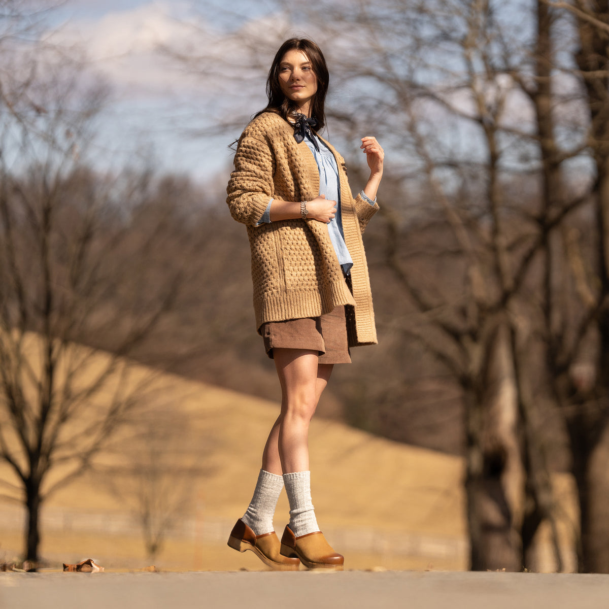 Dansko Featured | Brenna Tan Burnished Suede