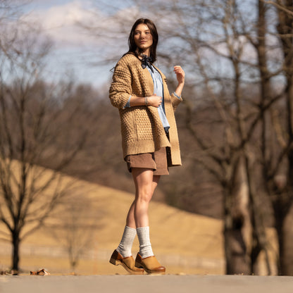 Dansko Featured | Brenna Tan Burnished Suede