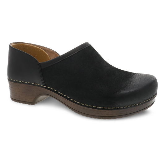 Dansko Best Price | Brenna Black Burnished Suede
