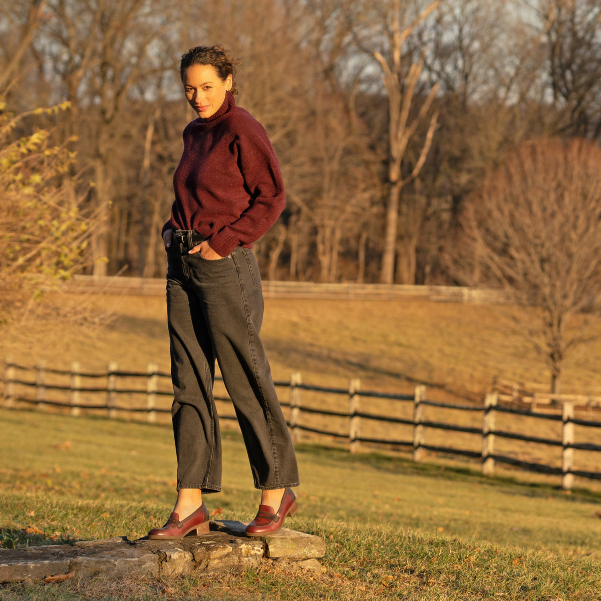 Dansko Deals | Danica Plum/Chocolate Waterproof Burnished