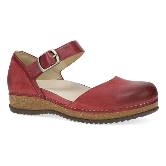 Dansko New | Mae Red Burnished Suede